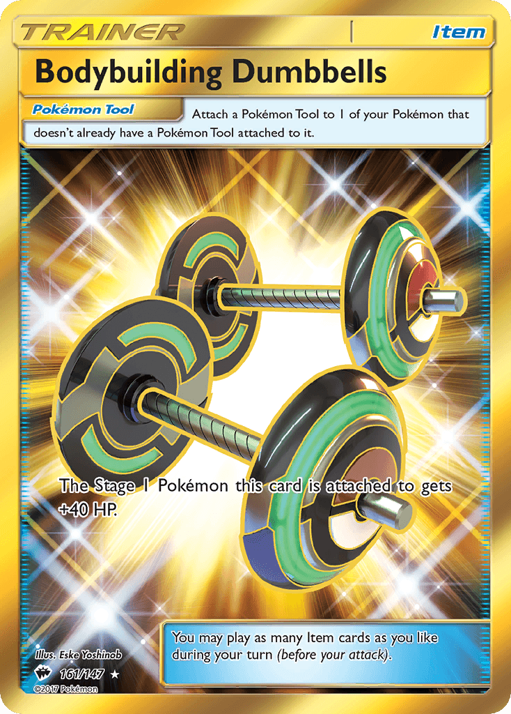 Bodybuilding Dumbbells Pokémon card