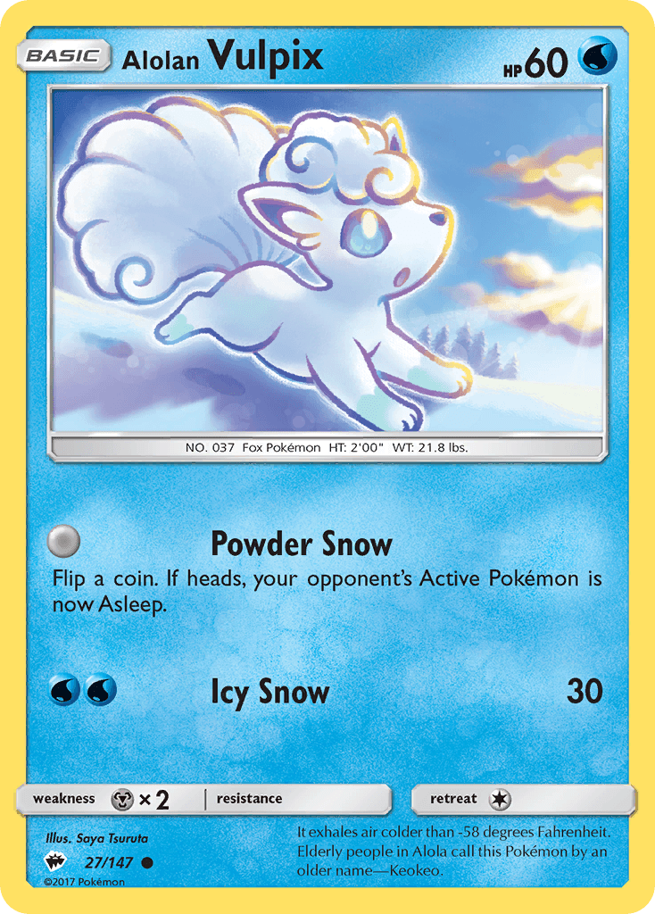 Alolan Vulpix Pokémon card