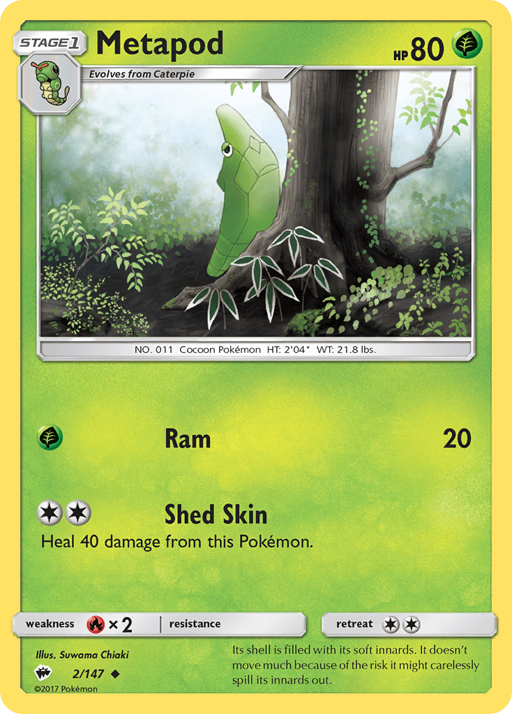 Metapod Pokémon card