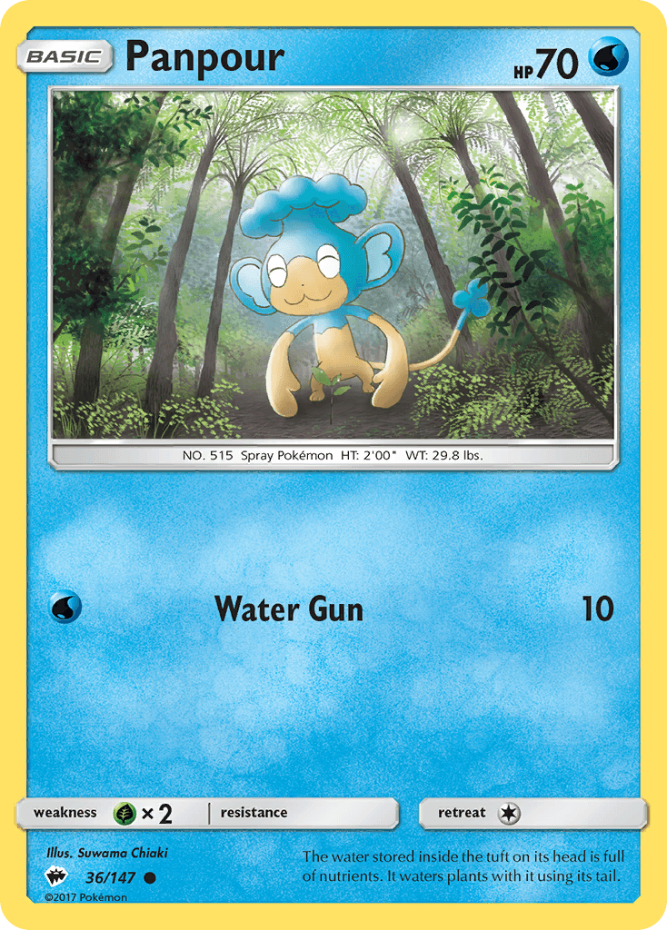 Panpour Pokémon card