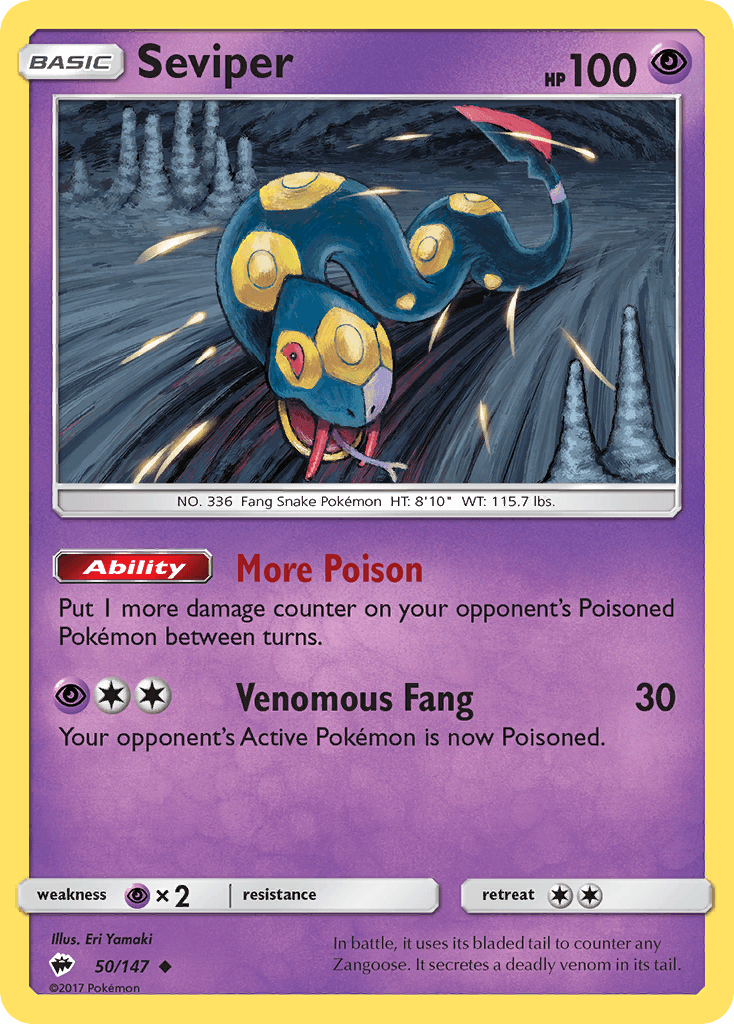 Seviper Pokémon card