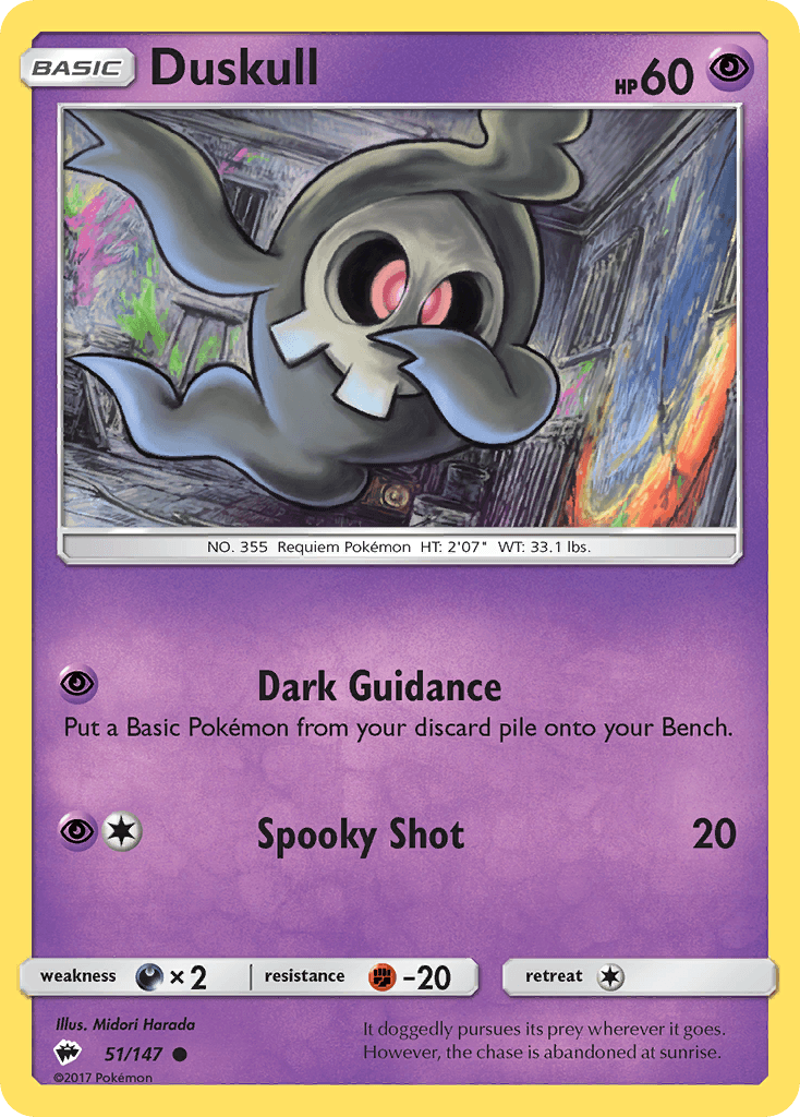 Duskull Pokémon card