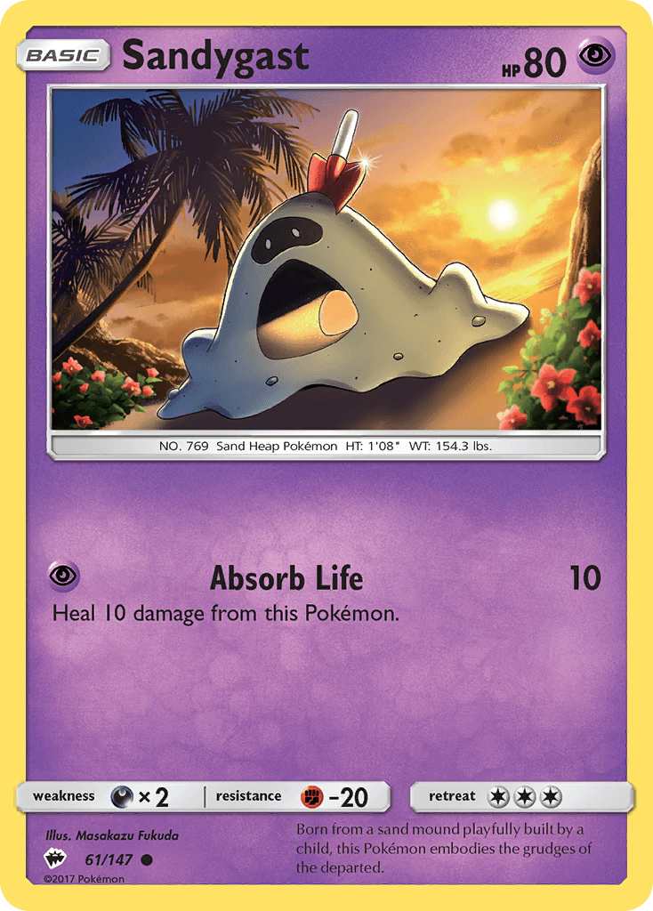 Sandygast Pokémon card