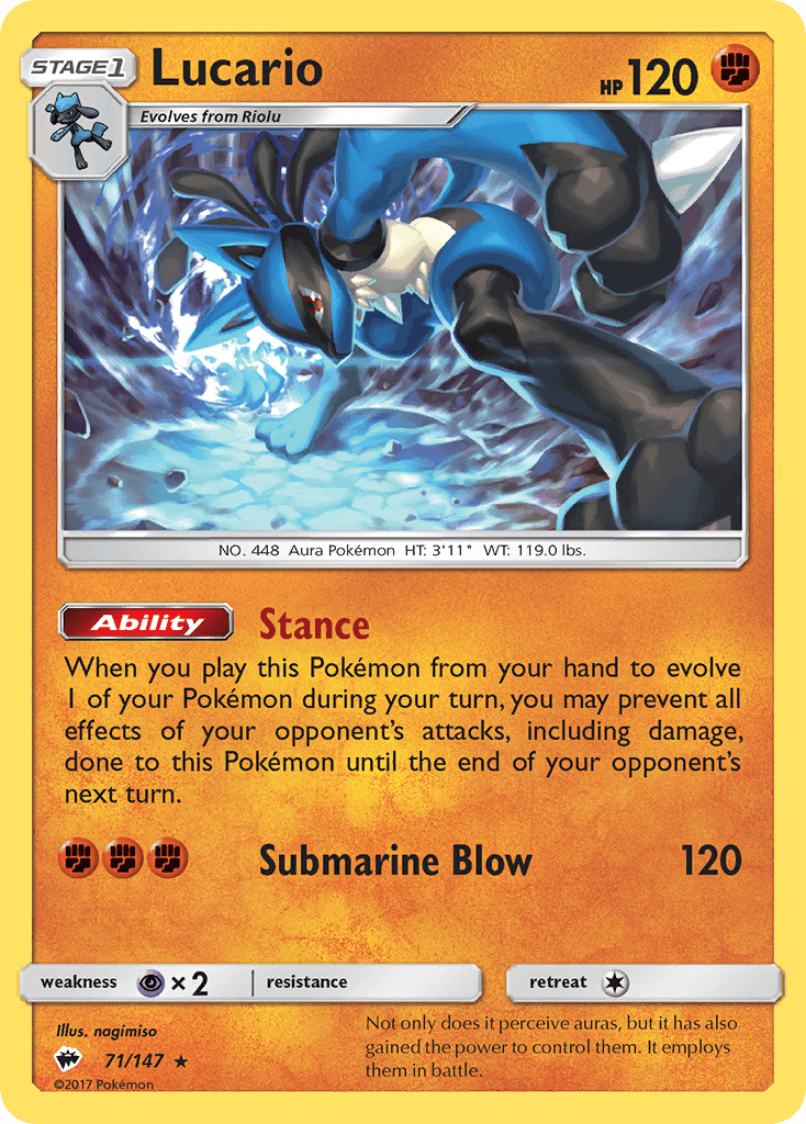 Lucario from Burning Shadows