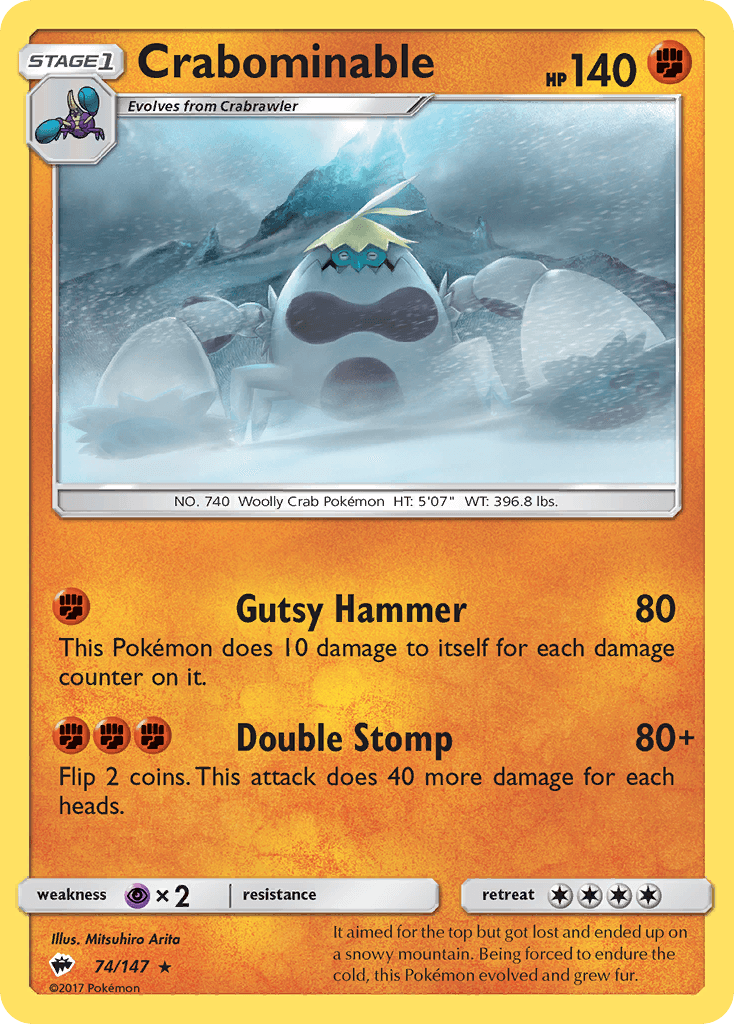 Crabominable Pokémon card