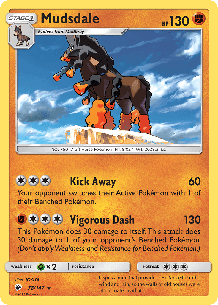 Mudsdale Pokémon card