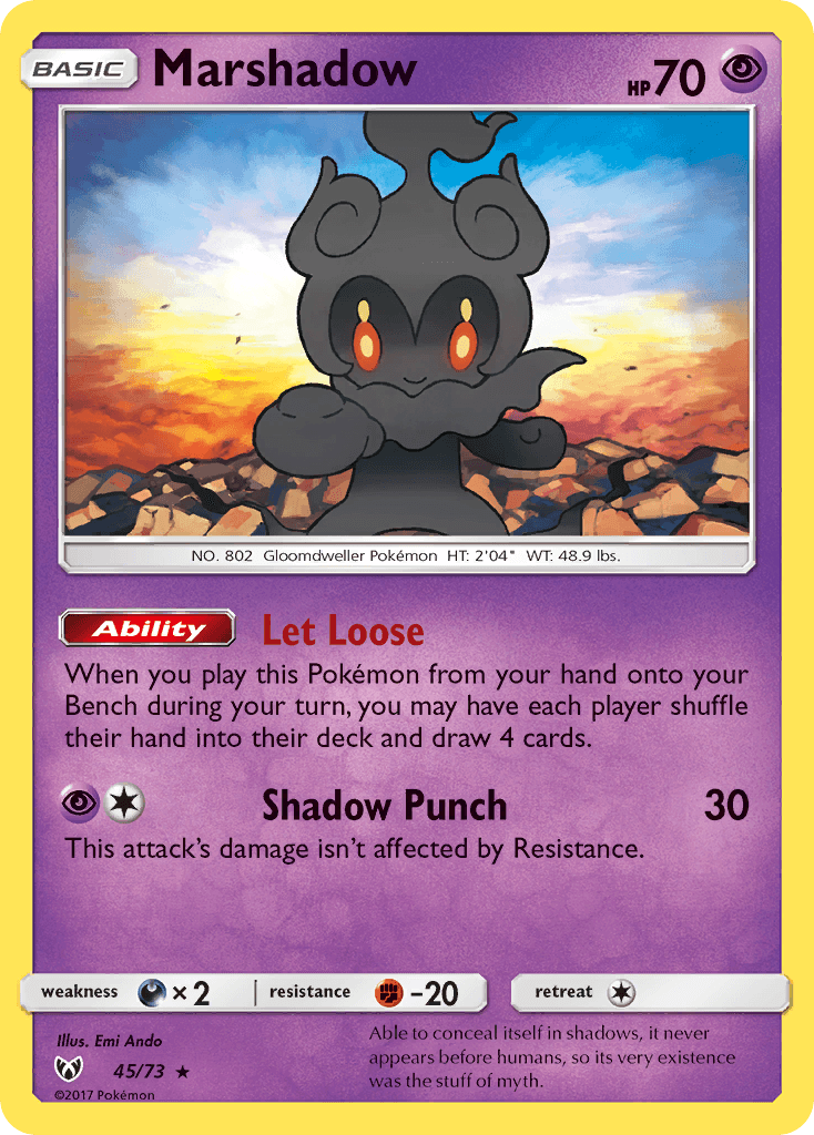 Marshadow Pokémon card
