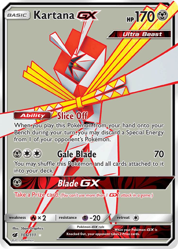 Kartana-GX Pokémon card