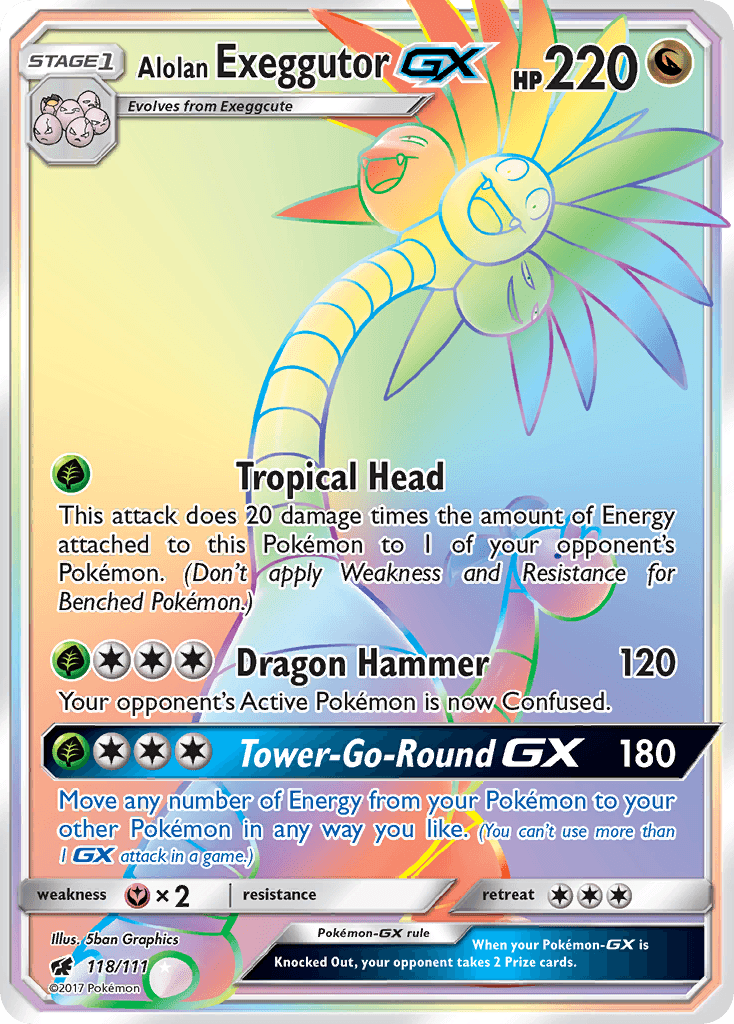 Alolan Exeggutor-GX Pokémon card