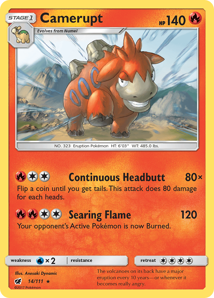 Camerupt Pokémon card