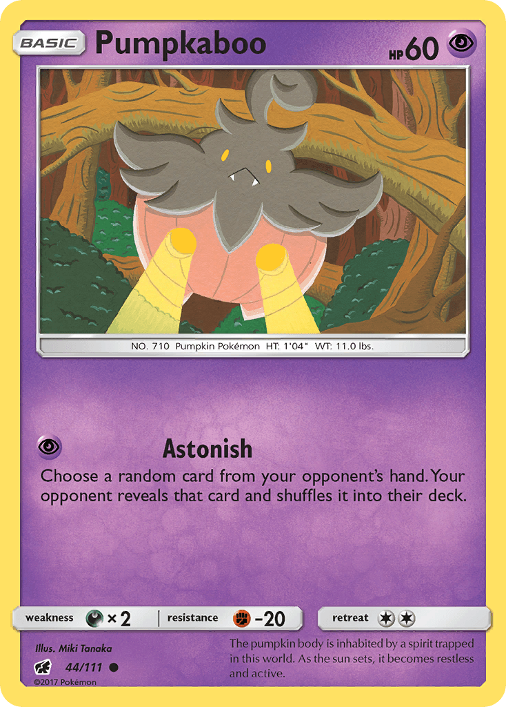Pumpkaboo Pokémon card