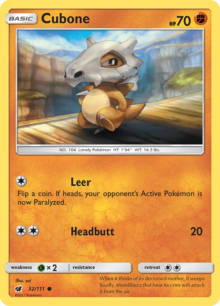 Cubone Pokémon card