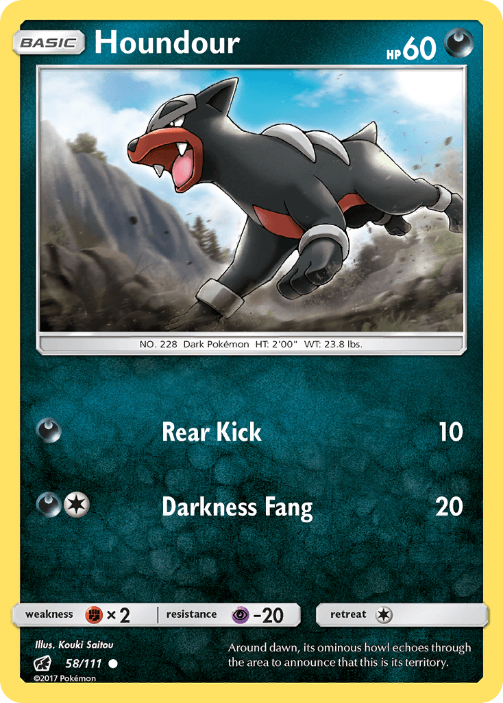 Houndour Pokémon card