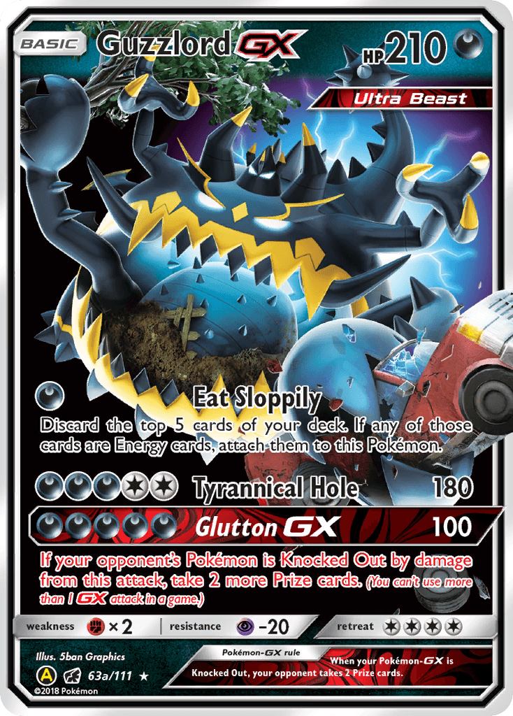 Guzzlord-GX Pokémon card