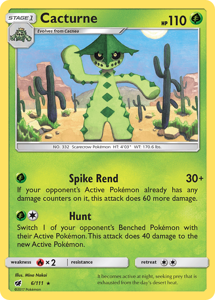 Cacturne Pokémon card