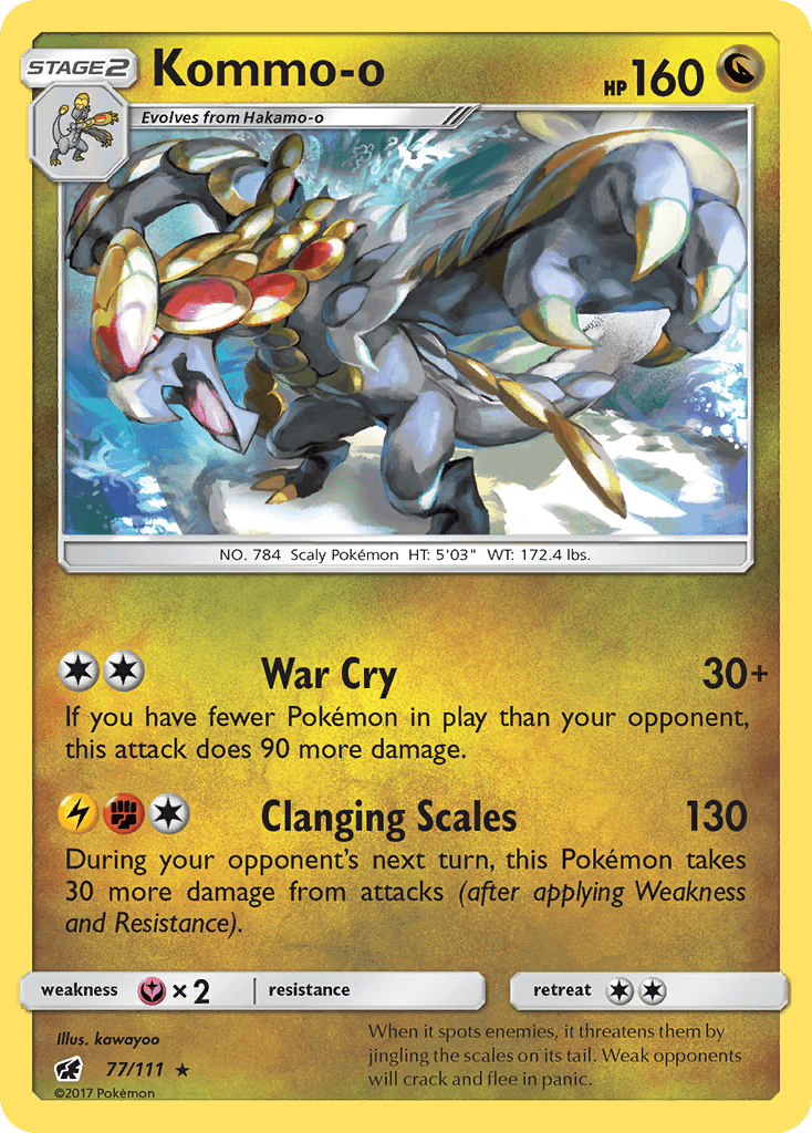 Kommo-o Pokémon card