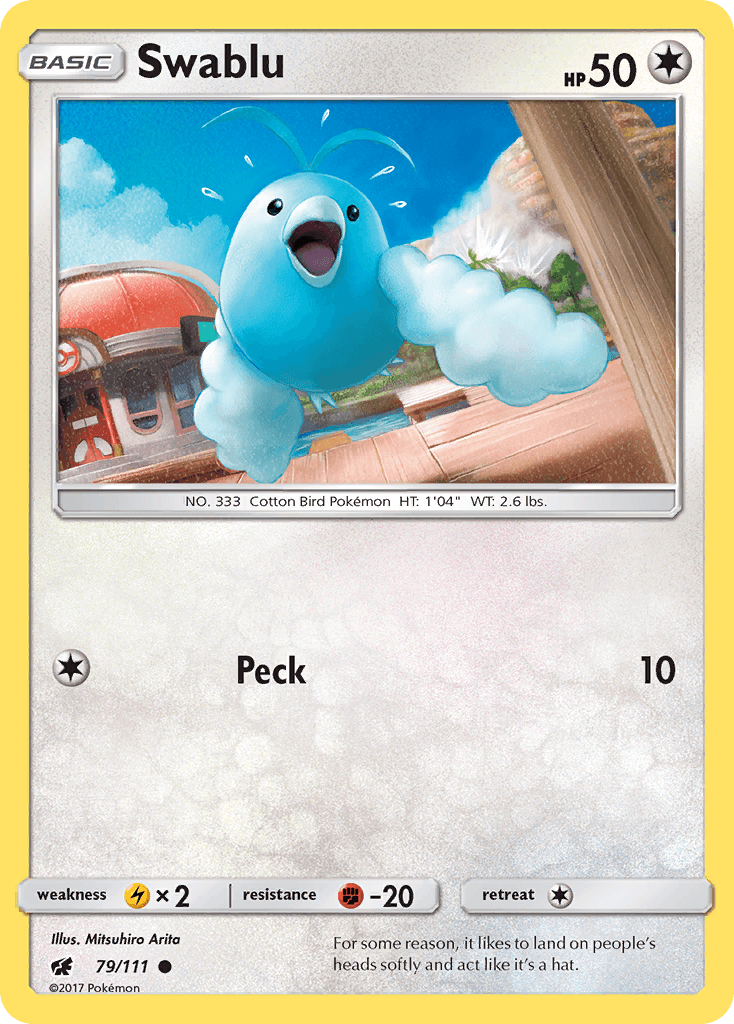 Swablu Pokémon card