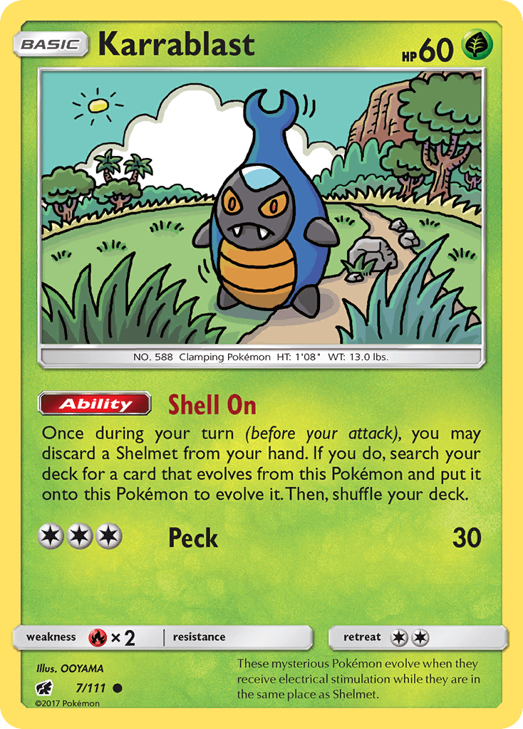 Karrablast Pokémon card