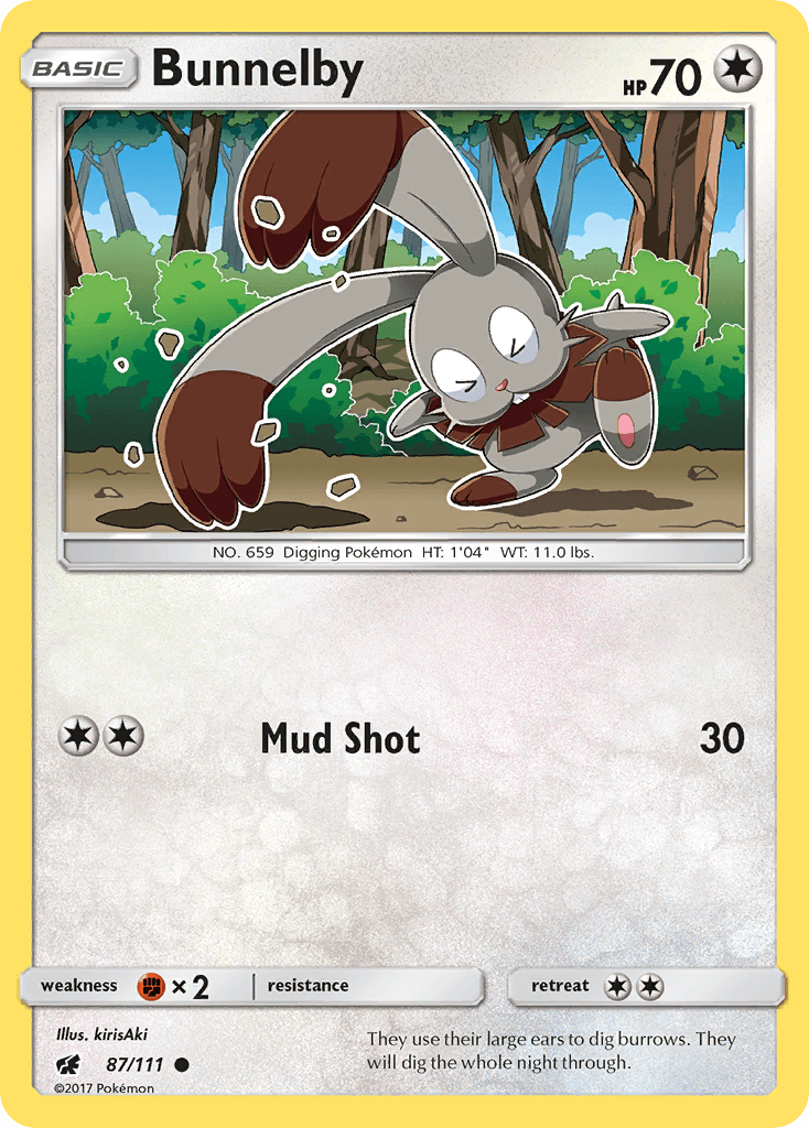 Bunnelby Pokémon card