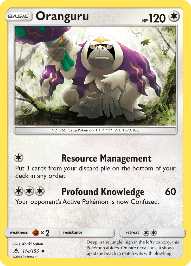Oranguru Pokémon card