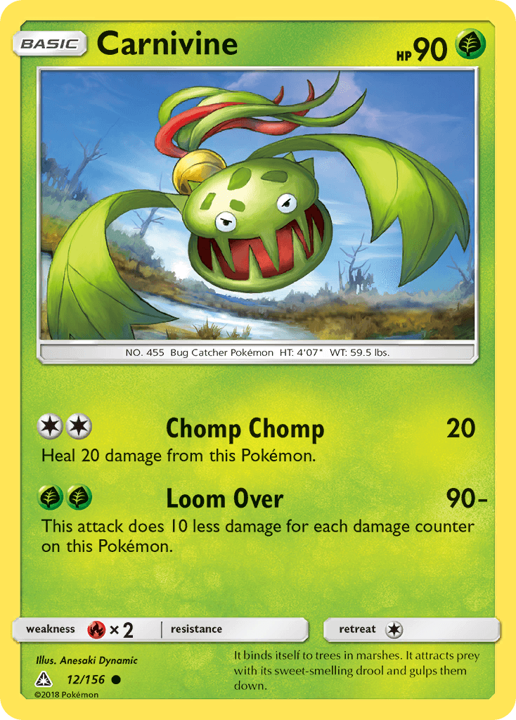 Carnivine Pokémon card