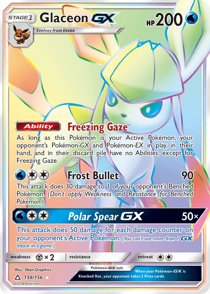 Glaceon-GX Pokémon card