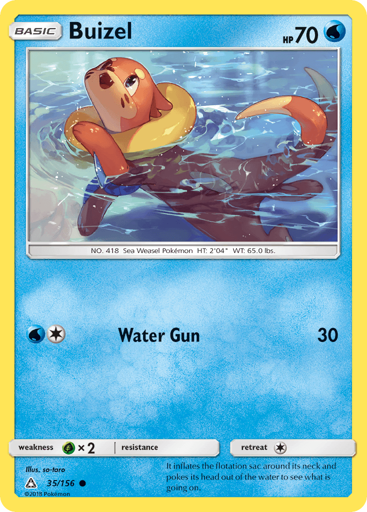 Buizel Pokémon card