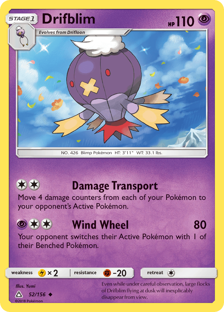 Drifblim Pokémon card