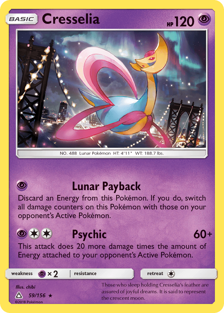 Cresselia Pokémon card