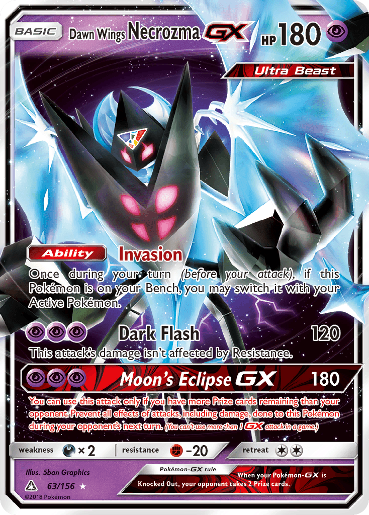 Dawn Wings Necrozma-GX Pokémon card