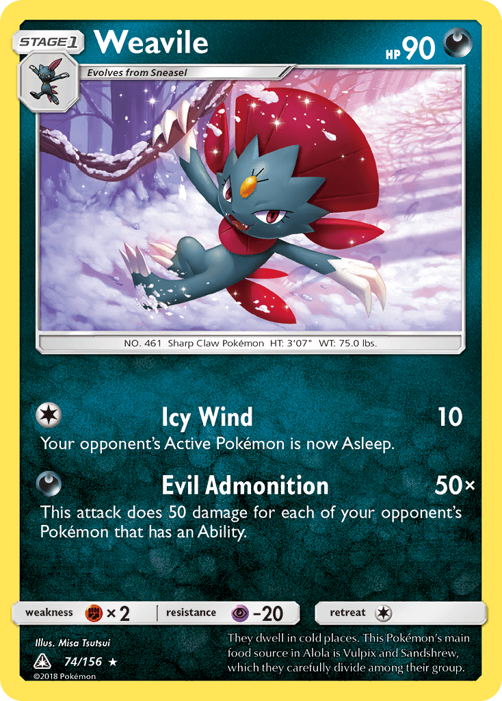 Weavile Pokémon card