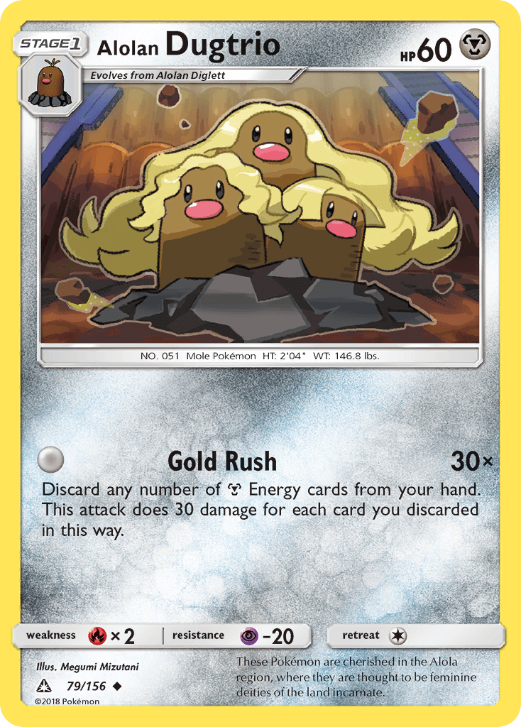 Alolan Dugtrio Pokémon card