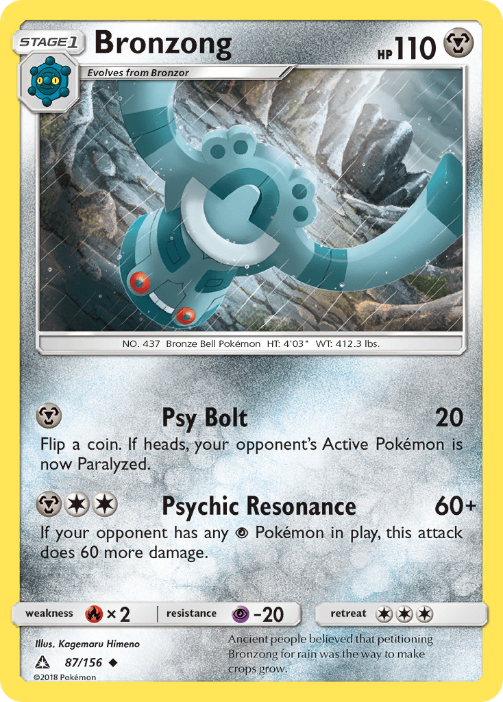 Bronzong Pokémon card