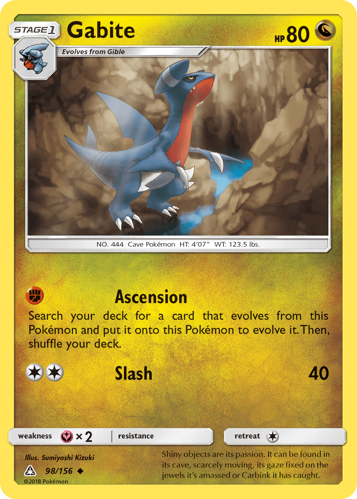 Gabite Pokémon card