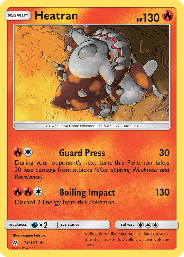 Heatran Pokémon card