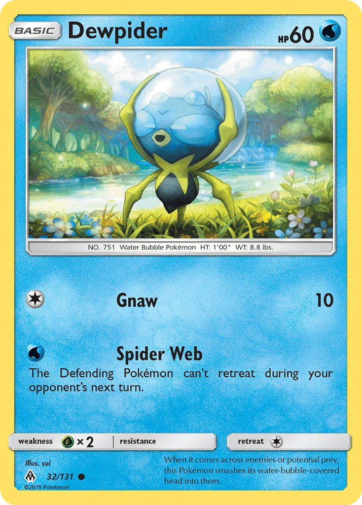 Dewpider Pokémon card