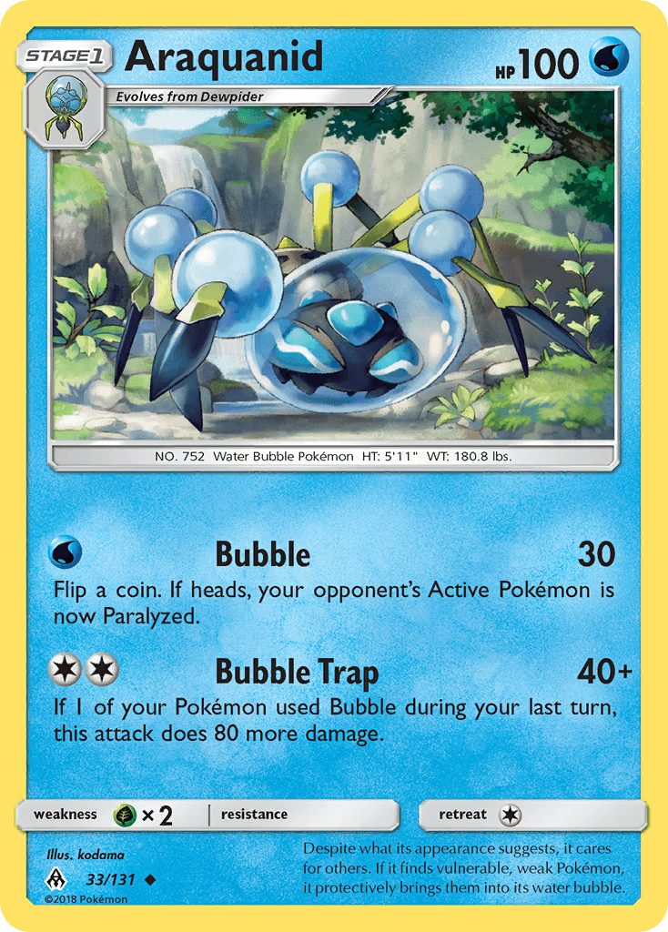 Araquanid Pokémon card