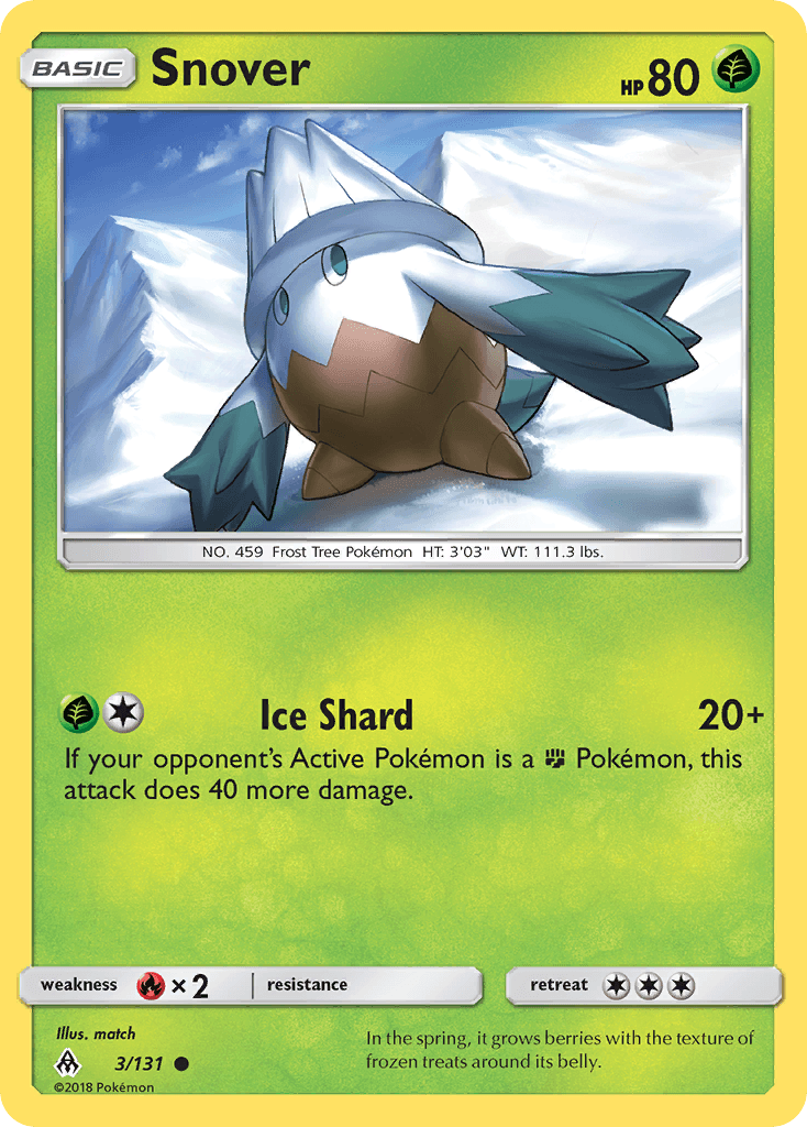Snover Pokémon card