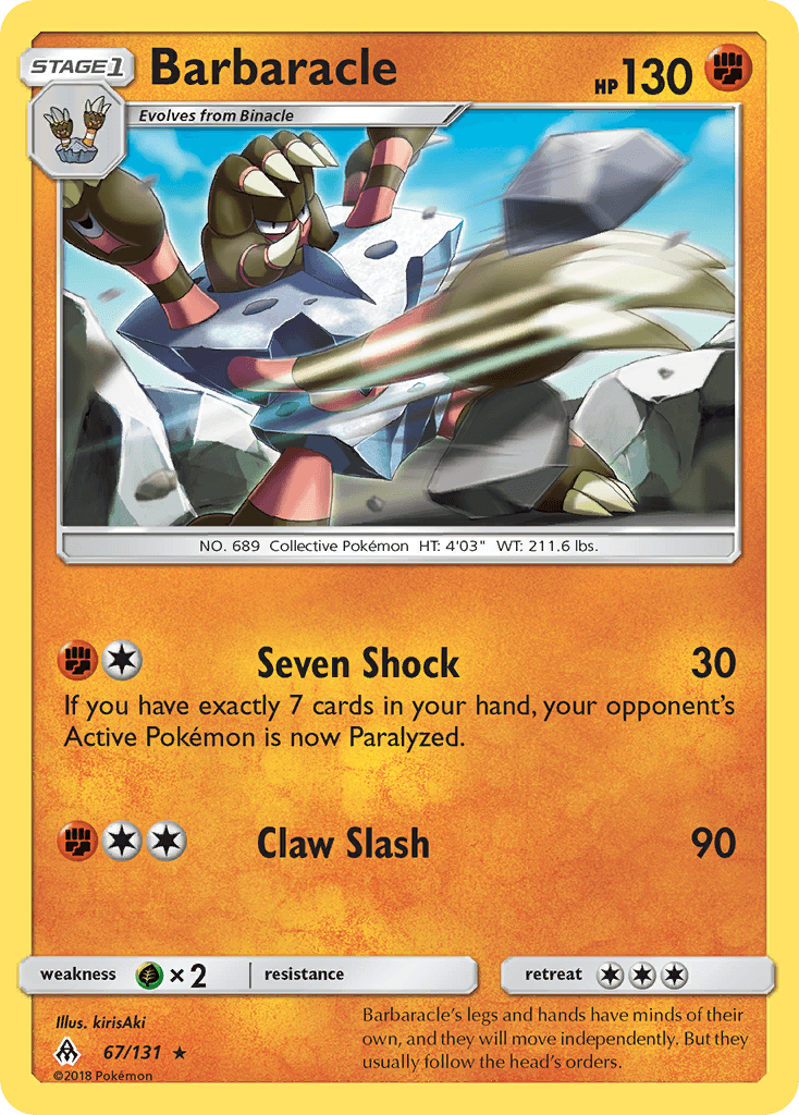 Barbaracle Pokémon card