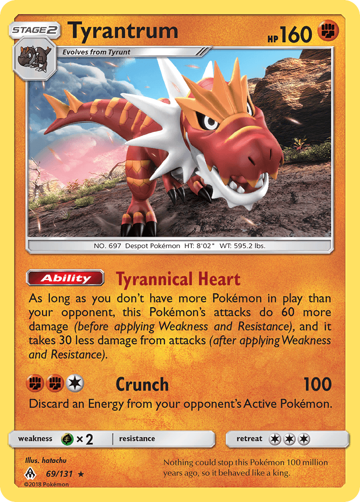 Tyrantrum Pokémon card