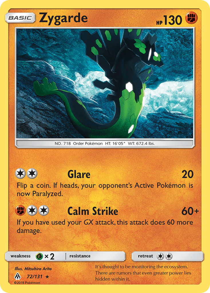 Zygarde Pokémon card