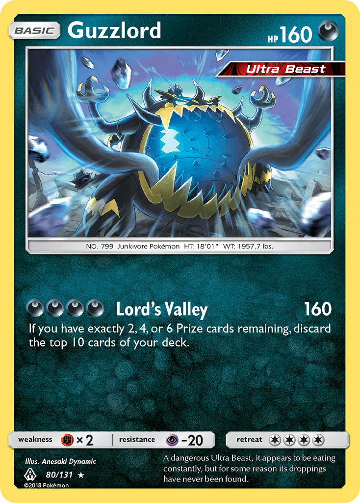 Guzzlord Pokémon card