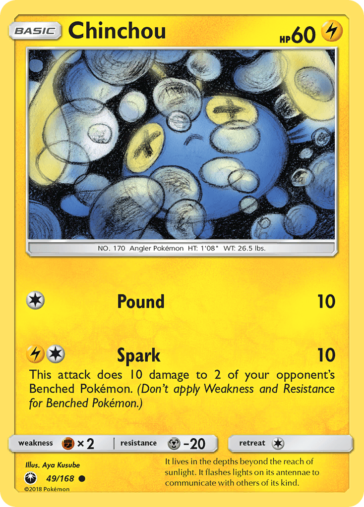 Chinchou Pokémon card