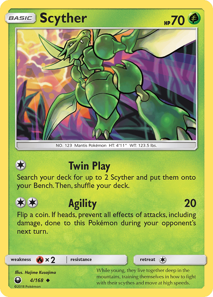 Scyther Pokémon card