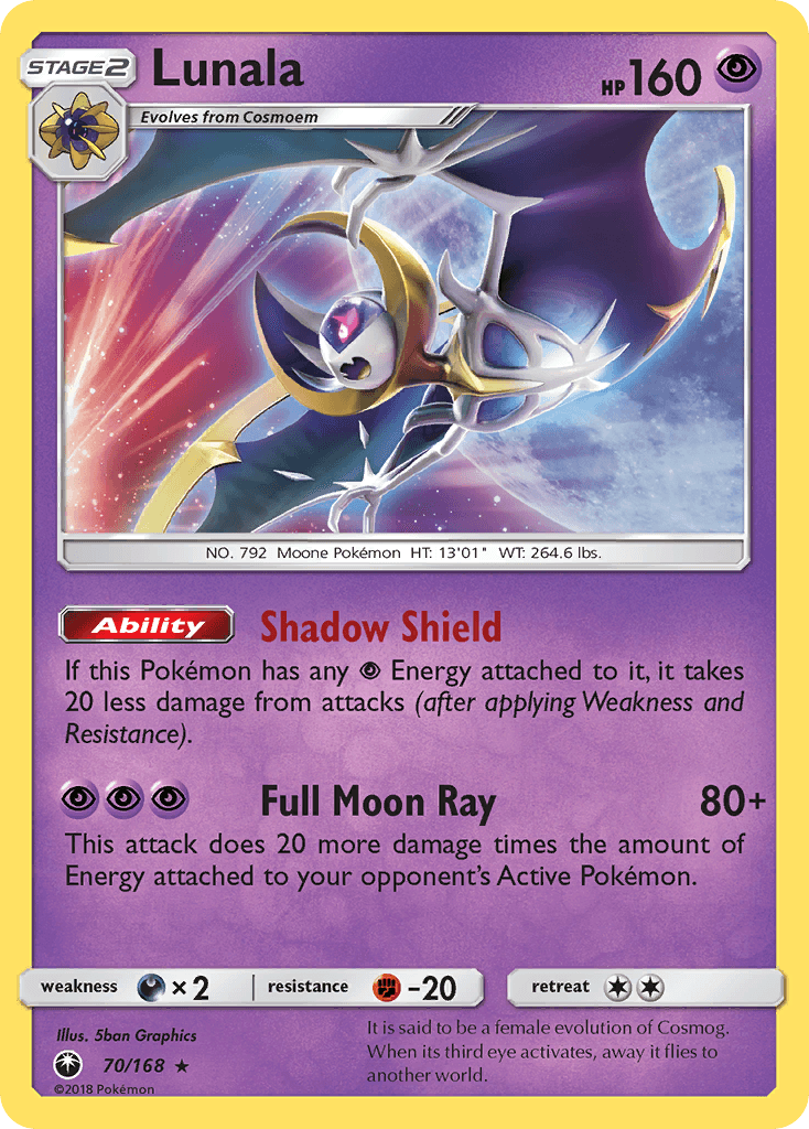 Lunala Pokémon card