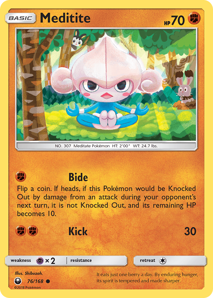 Meditite Pokémon card