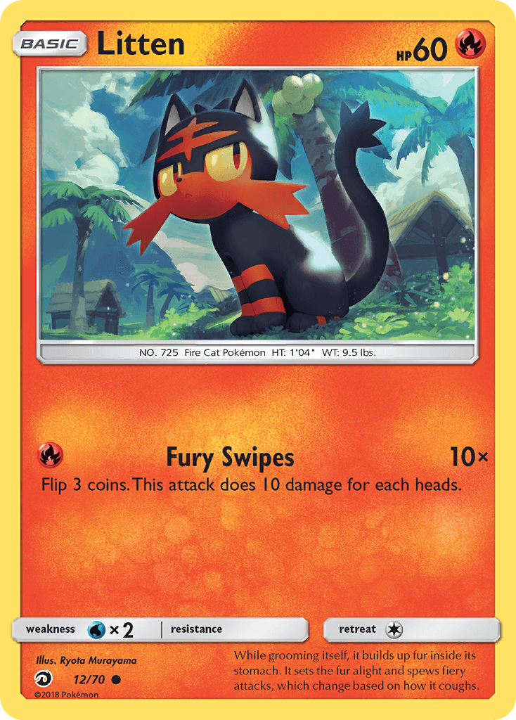 Litten Pokémon card