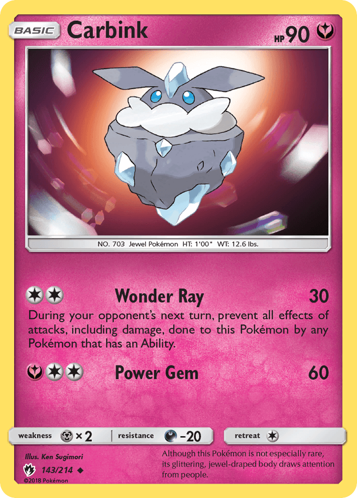 Carbink Pokémon card
