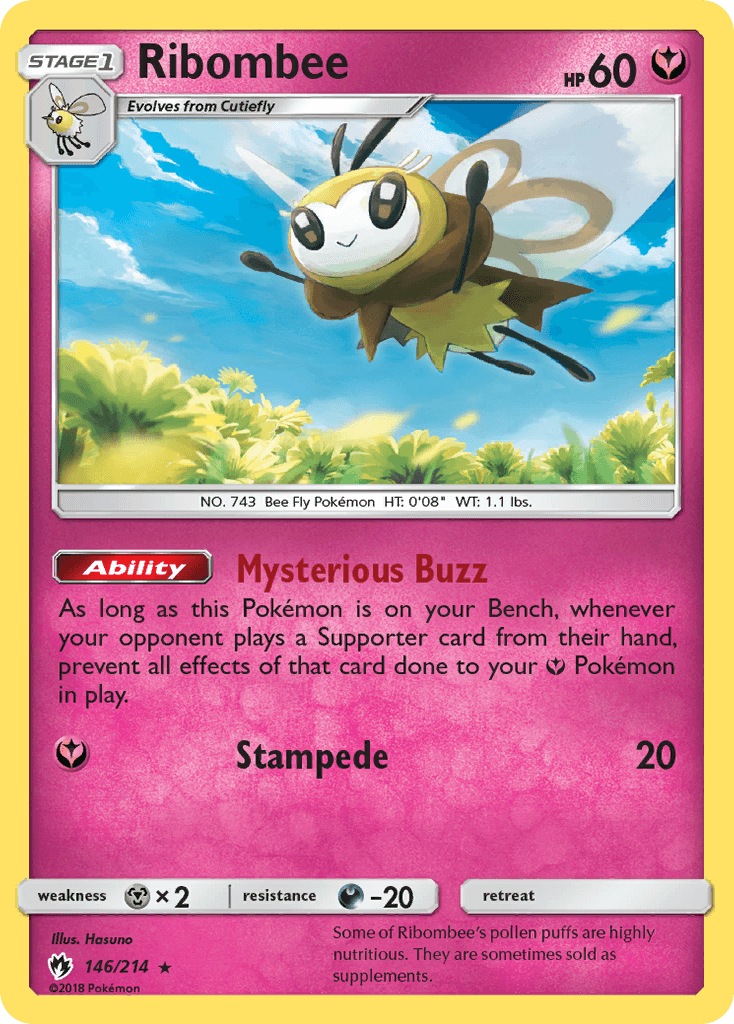 Ribombee Pokémon card