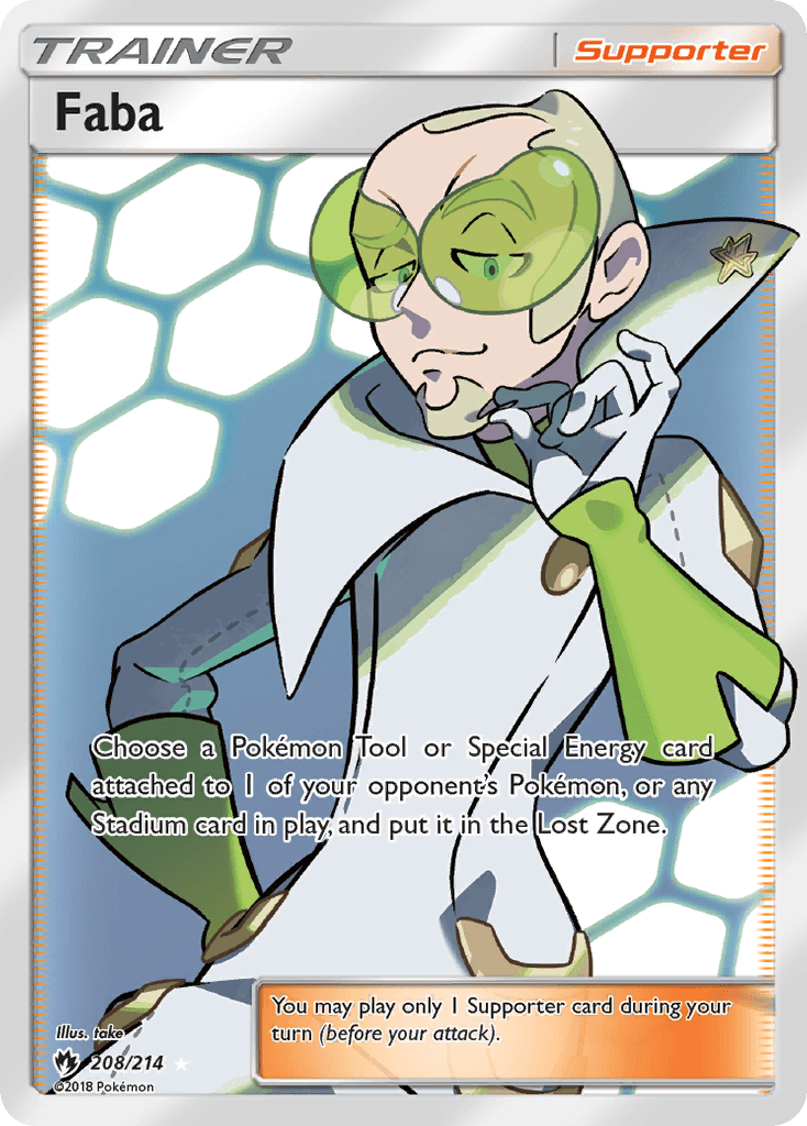Faba Pokémon card